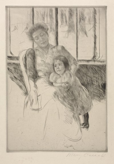In the Conservatory by Mary Cassatt