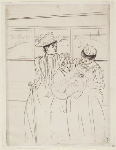 In the Omnibus by Mary Cassatt