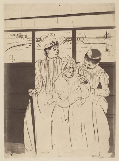 In the Omnibus by Mary Cassatt