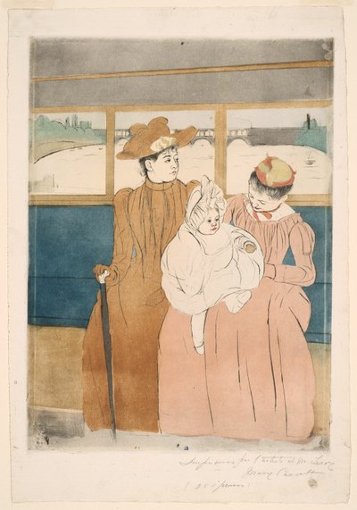 In the Omnibus by Mary Cassatt