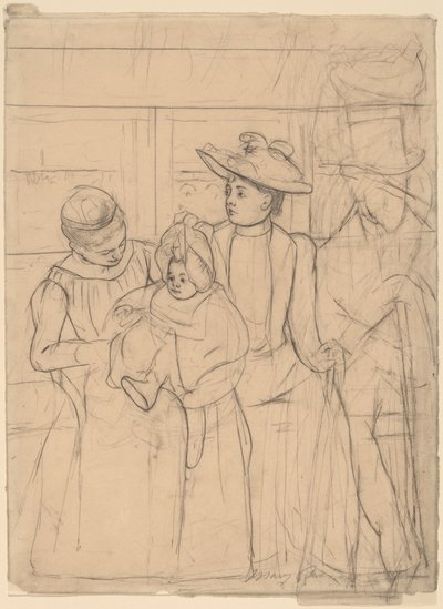 In the Omnibus by Mary Cassatt