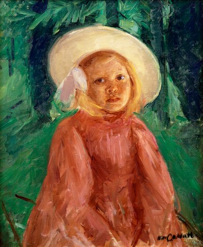Little Girl in a Redcurrant Dress by Mary Cassatt