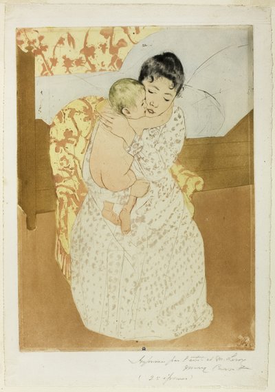 Maternal Caress by Mary Cassatt