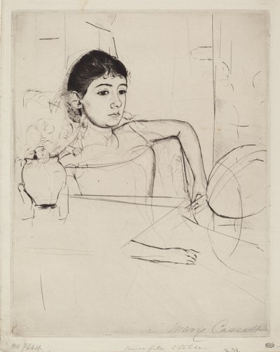 Mimi as a Brunette by Mary Cassatt