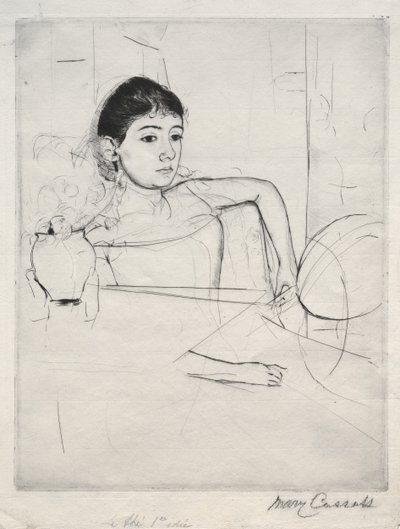 Mimi as a Brunette by Mary Cassatt