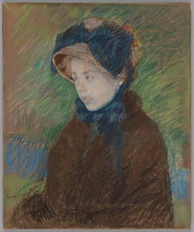 Susan in a Straw Bonnet by Mary Cassatt