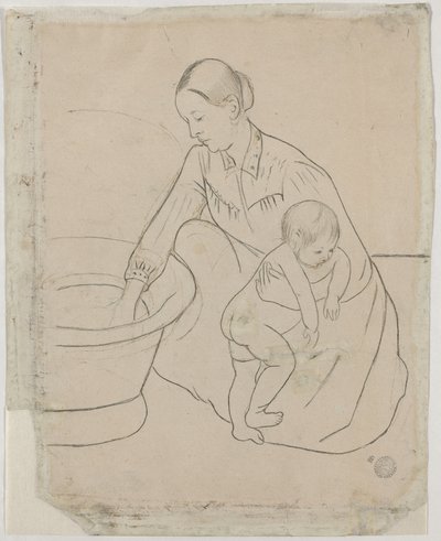 The Bath (verso), 1890-1891 by Mary Cassatt