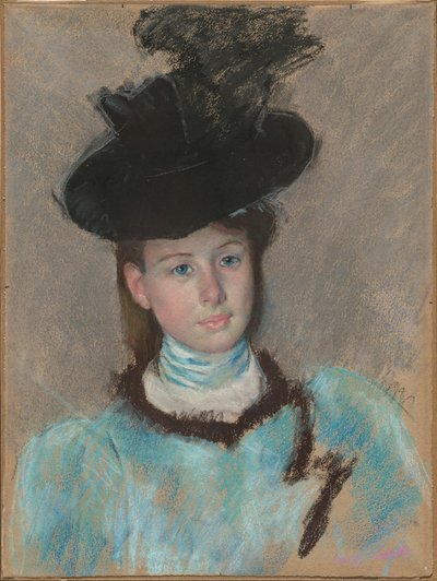 The Black Hat by Mary Cassatt