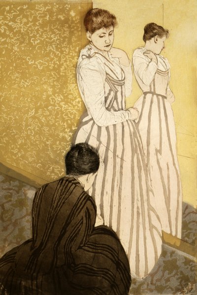 The Fitting by Mary Cassatt