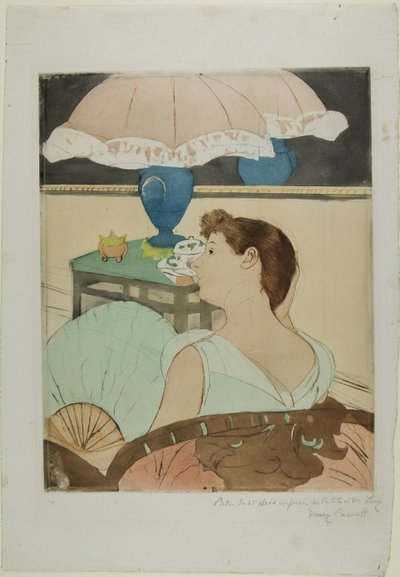 The Lamp by Mary Cassatt