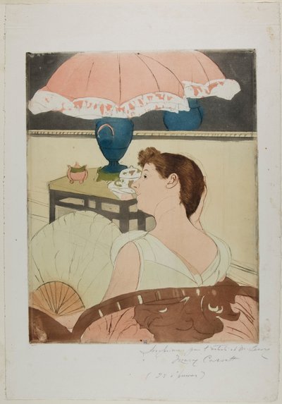 The Lamp by Mary Cassatt