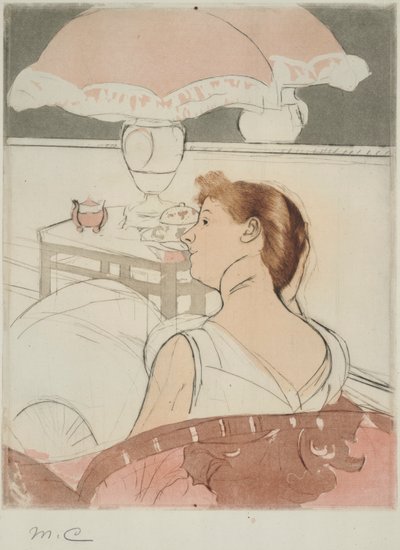 The Lamp by Mary Cassatt