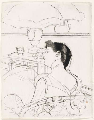 The Lamp by Mary Cassatt