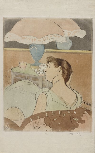 The Lamp by Mary Cassatt
