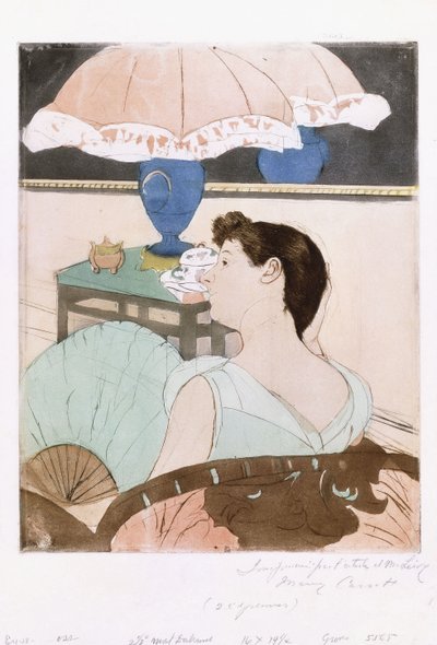 The Lamp by Mary Cassatt