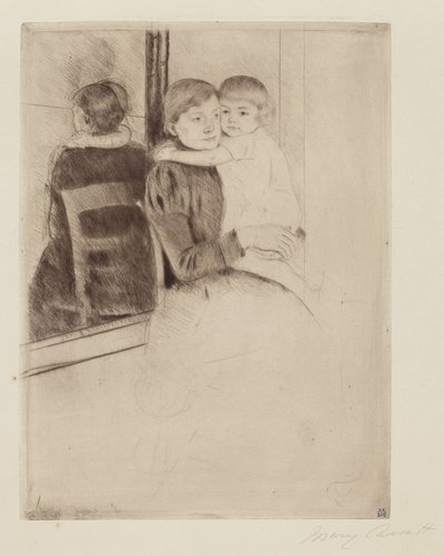 The Mirror by Mary Cassatt