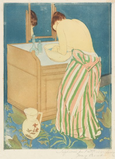 Woman Bathing by Mary Cassatt