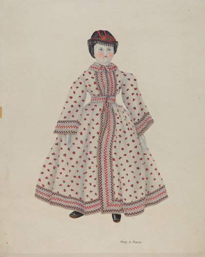 Doll with China Head by Mary D. Porter