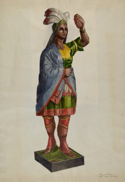 Cigar Store Pocahontas, c. 1939 by Mary E Humes
