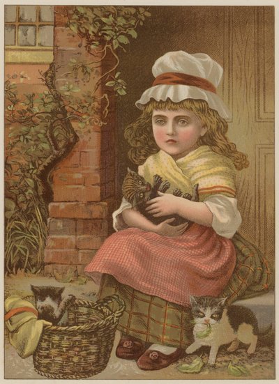 Girl with kittens by Mary Ellen Edwards