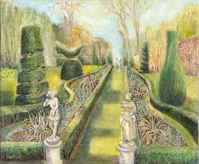 The Long Garden, Cliveden, Statues by Mary Kuper