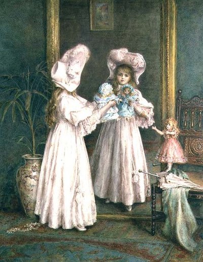 Playing with her dolls by Mary L. Gow