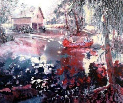Elvaston Boat House and Lake by Mary Smith