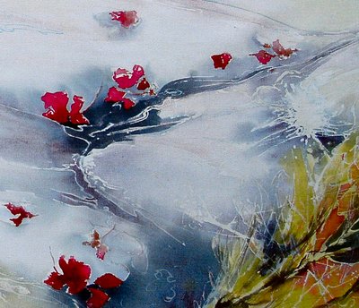 Petals Floating Downstream by Mary Smith