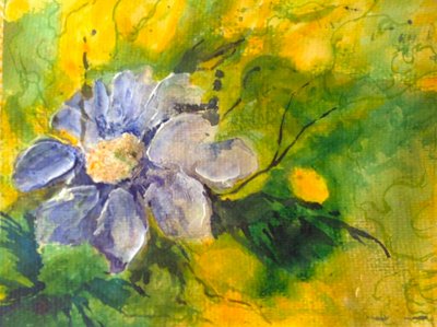 Clematis in the Evening Sun by Mary Smith