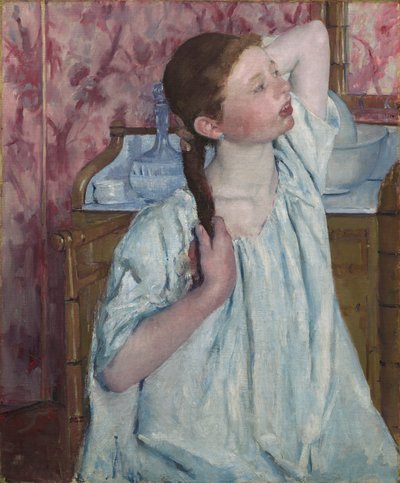 Girl Arranging Her Hair by Mary Stevenson Cassatt