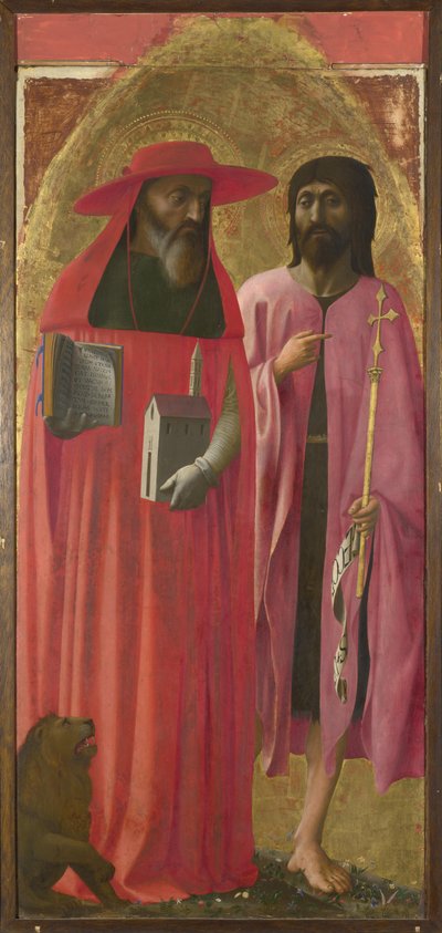 Saints Jerome and John the Baptist by Masaccio Masolino