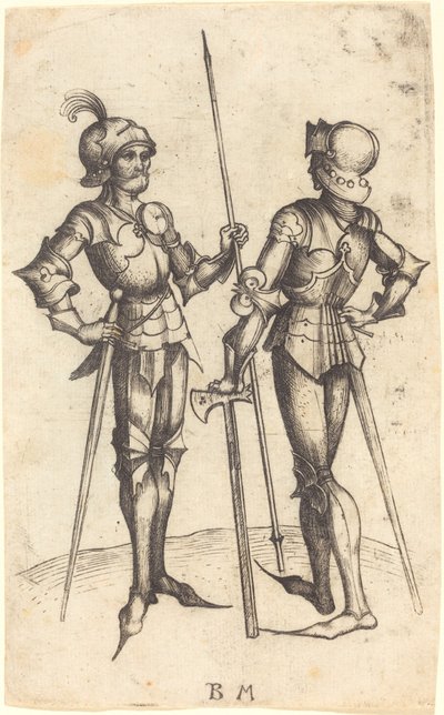 Two Men in Armour by Master BM