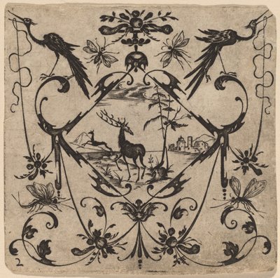 Ornament with Grotesque by Master CR