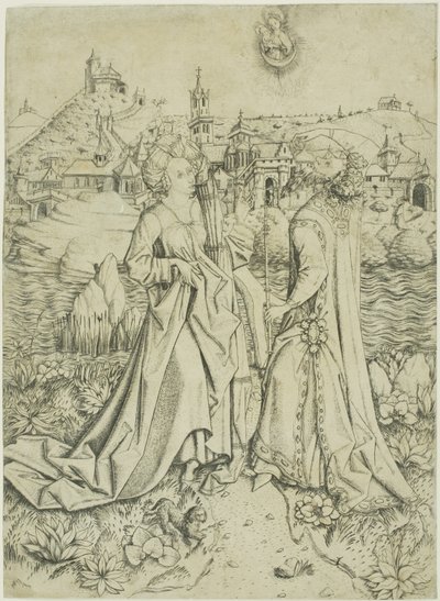 Augustus and the Sibyl by Master E.S.