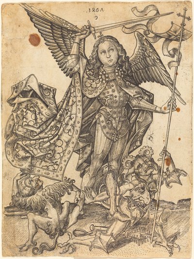 Saint Michael Defeating the Devils by Master E.S.