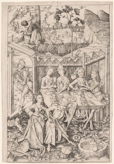 The Garden of Love (Large Plate) by Master ES