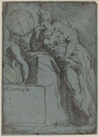 Endymion by Master F.P. after Parmigianino