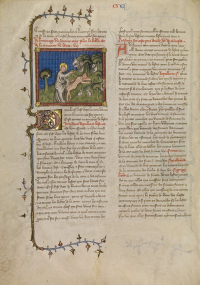 The Creation of Adam by Master of Jean de Mandeville