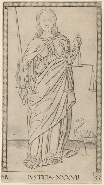 Justice by Master of the E Series Tarocchi