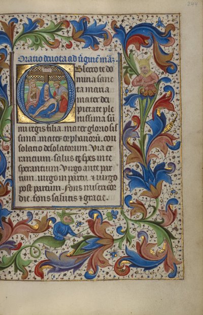 Initial O: The Pietà by Master of the Lee Hours