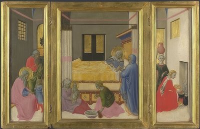 Birth of Mary. Around 1440 by Master of the Osservanza