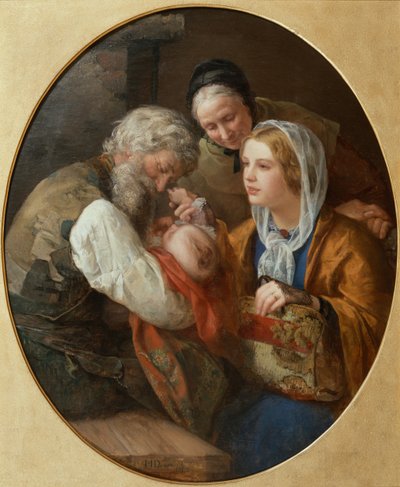 Young Mother First Visit at Her Parents by Mathilde Dietrichson