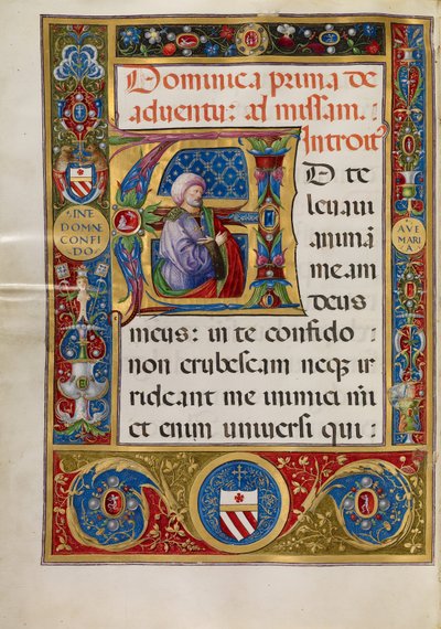 Initial A: King David by Matteo da Milano