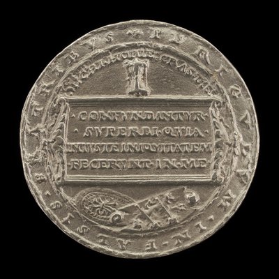 Hourglass on an Inscribed Tablet (reverse) by Matthes Gebel