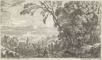 View of Hilly Landscape by Matthieu van Plattenberg