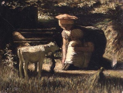 Getting Acquainted (The Little Goat) by Matthijs Maris