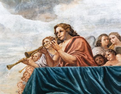 Concerts of Angels (detail) by Mattia (1613 99) Preti