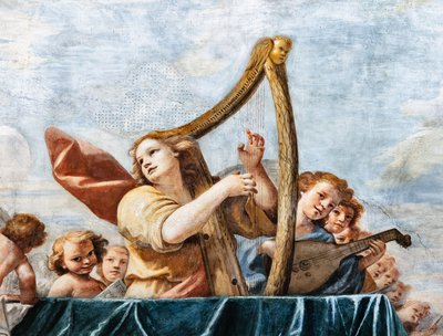 Concerts of Angels (detail) by Mattia (1613 99) Preti
