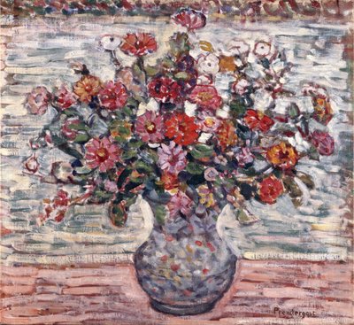 Flowers in a Vase by Maurice Brazil Prendergast