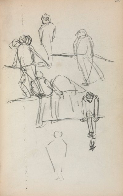 Italian Sketchbook: Figures Page 200 by Maurice Brazil Prendergast